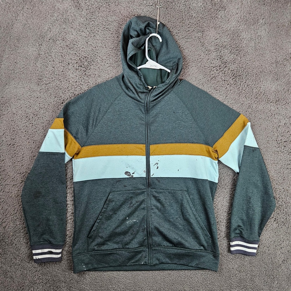Cotopaxi Mens Full Zip Hoodie‎ Colorblock Green Blue Size Medium Stained